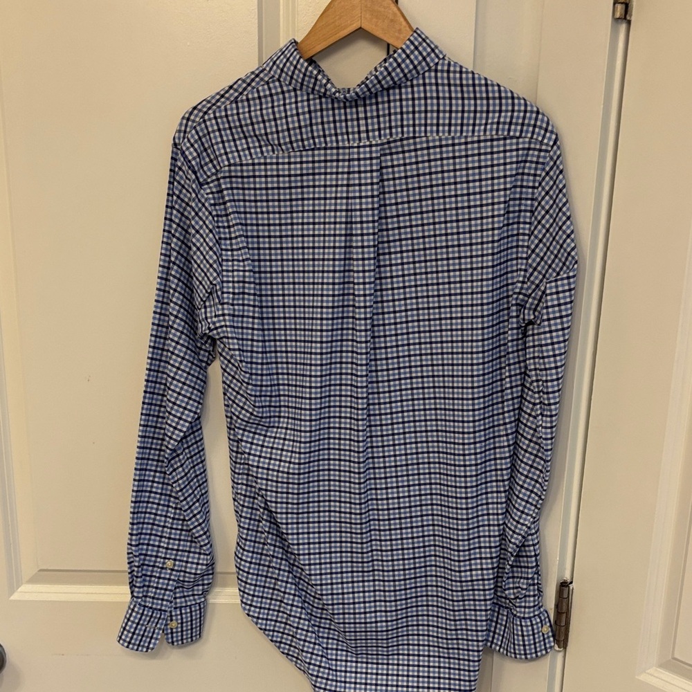 Ralph Lauren Navy and White Plaid Button Down Shirt - Picture 5 of 5